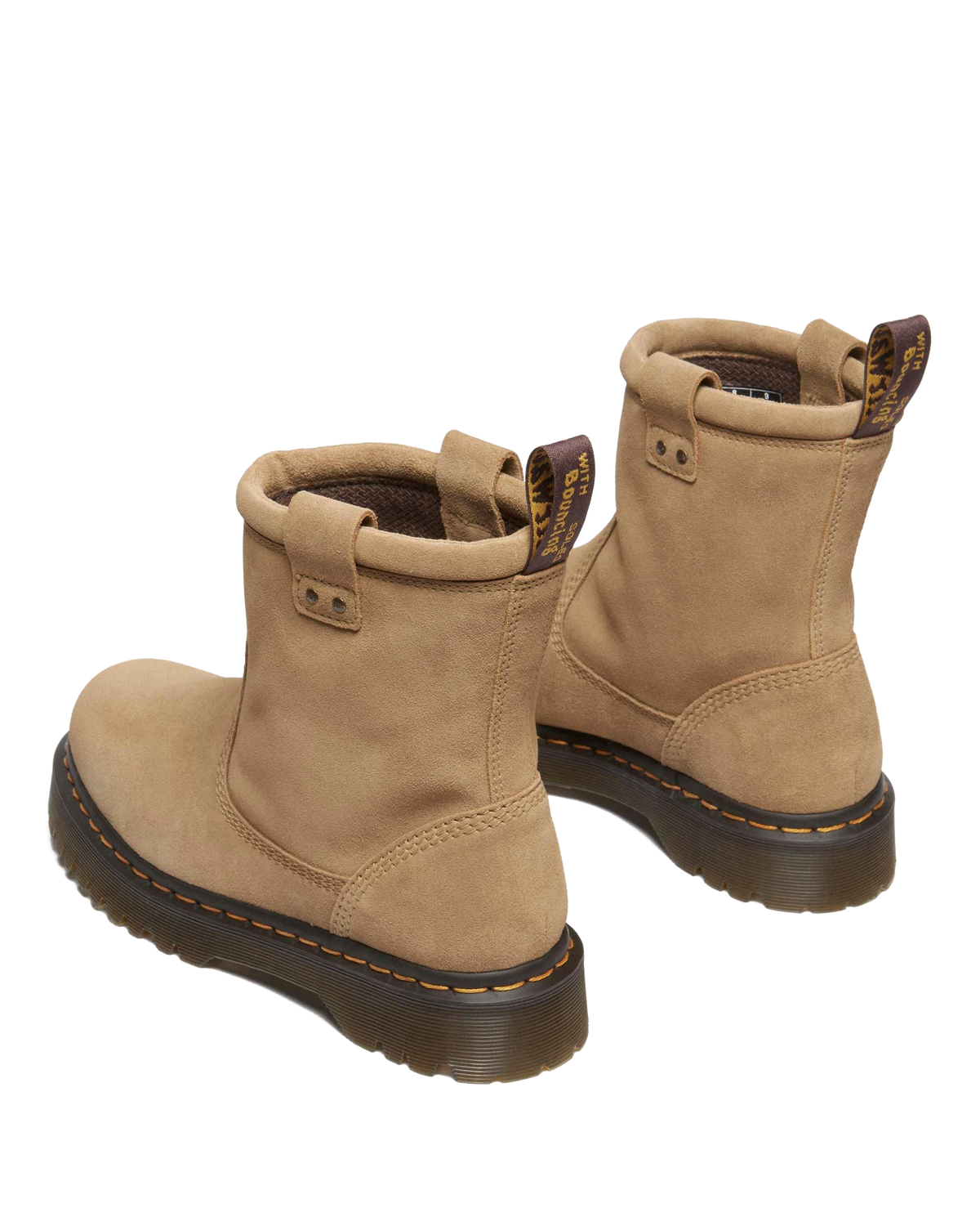 Anistone Lo suede biker boots in Savannah Tan