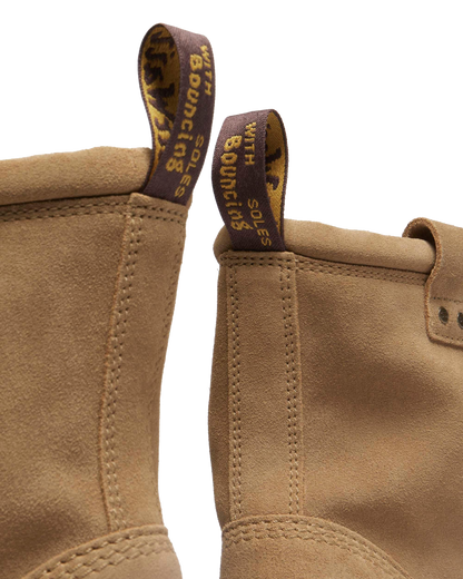 Anistone Lo suede biker boots in Savannah Tan