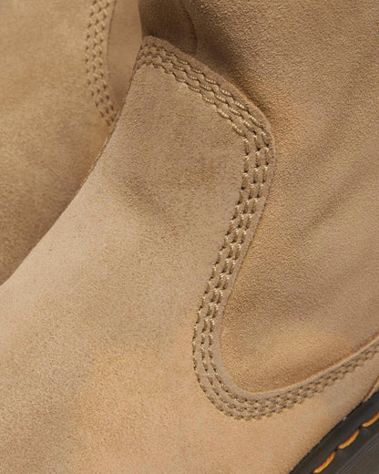 Anistone Lo suede biker boots in Savannah Tan