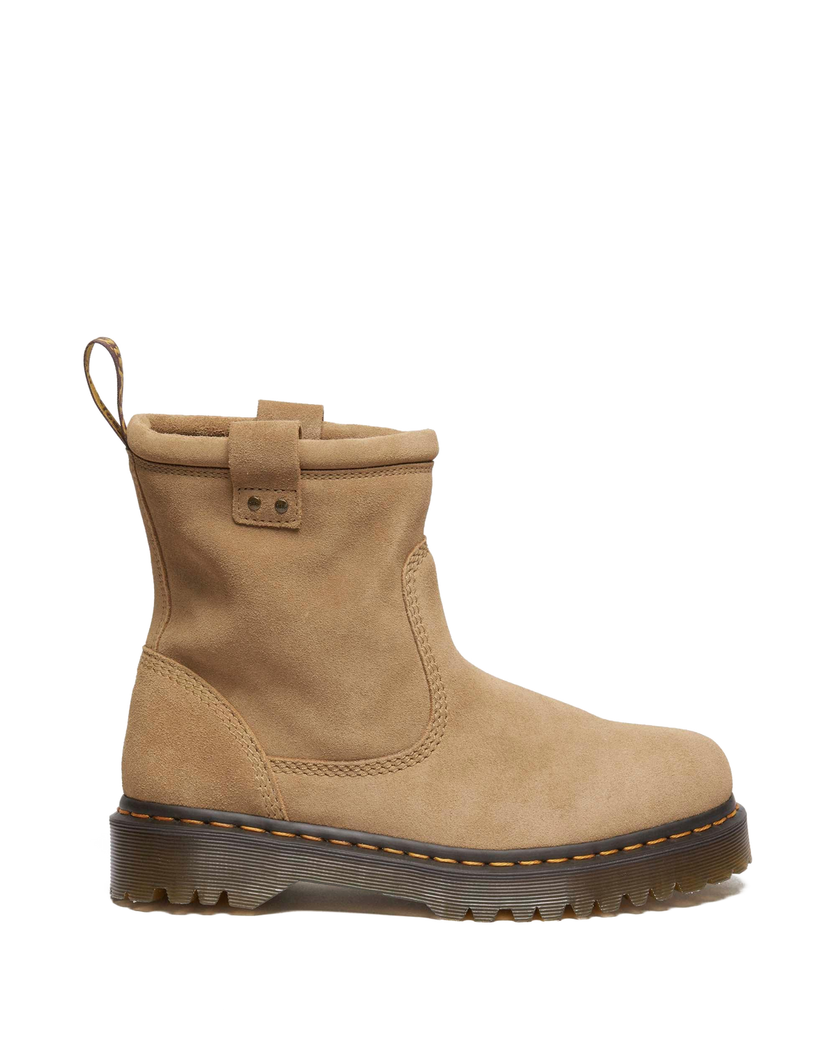 Anistone Lo suede biker boots in Savannah Tan