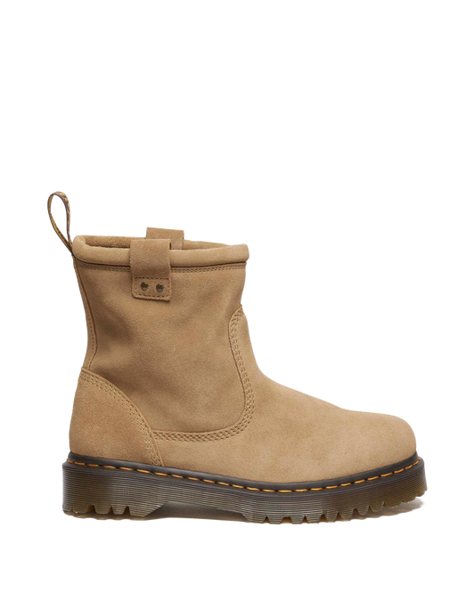 Anistone Lo suede biker boots in Savannah Tan