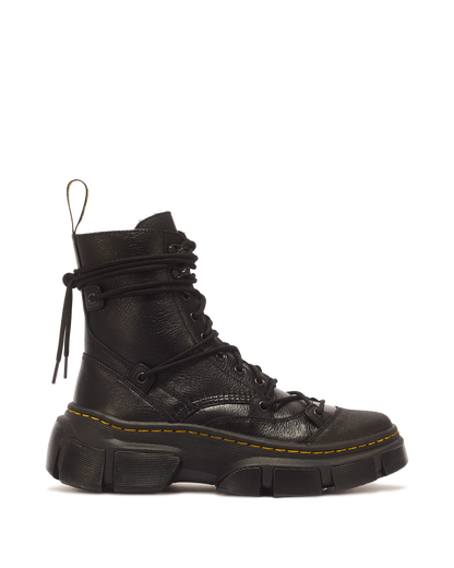 DMXL 8-eye leather boots in Black