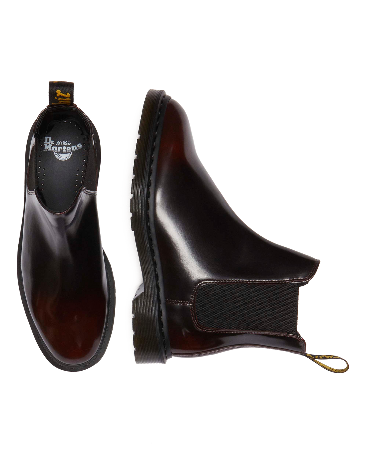 Graeme Arcadia leather Chelsea boots in Cherry Red Arcadia