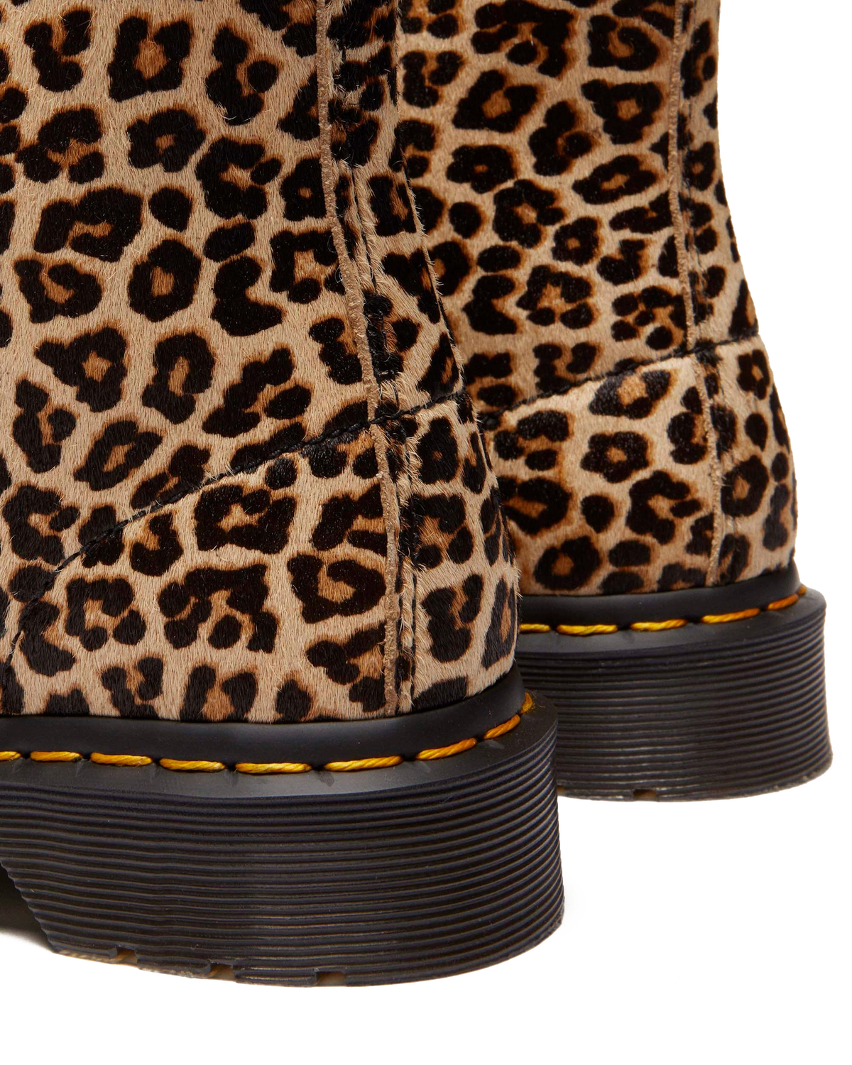 1460 leopard leather boots in Light Tan