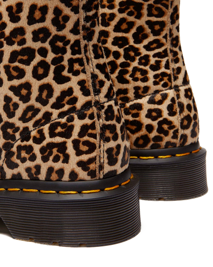 1460 leopard leather boots in Light Tan