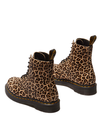 1460 leopard leather boots in Light Tan