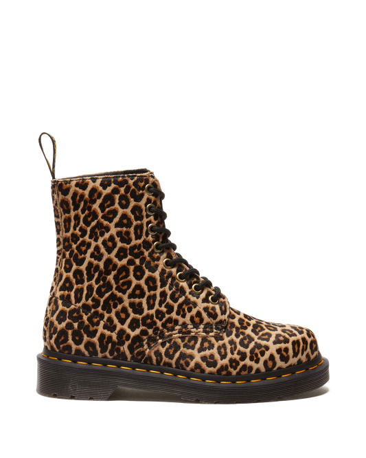 1460 leopard leather boots in Light Tan