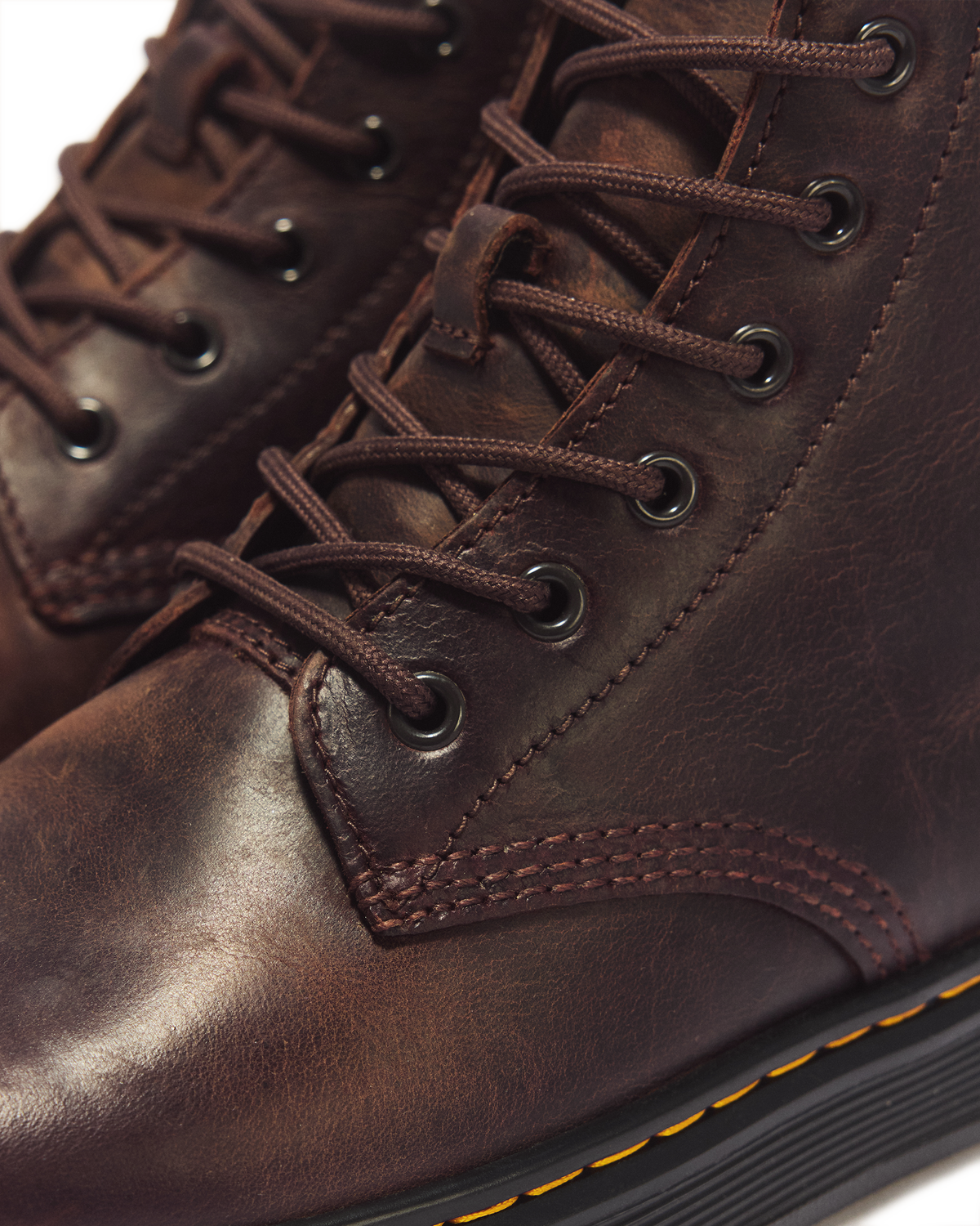Brookline Chukka Crazy Horse Leather Ankle Boots in Dark Brown