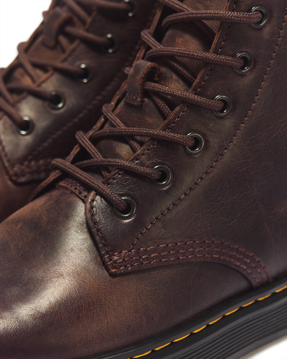 Brookline Chukka Crazy Horse Leather Ankle Boots in Dark Brown