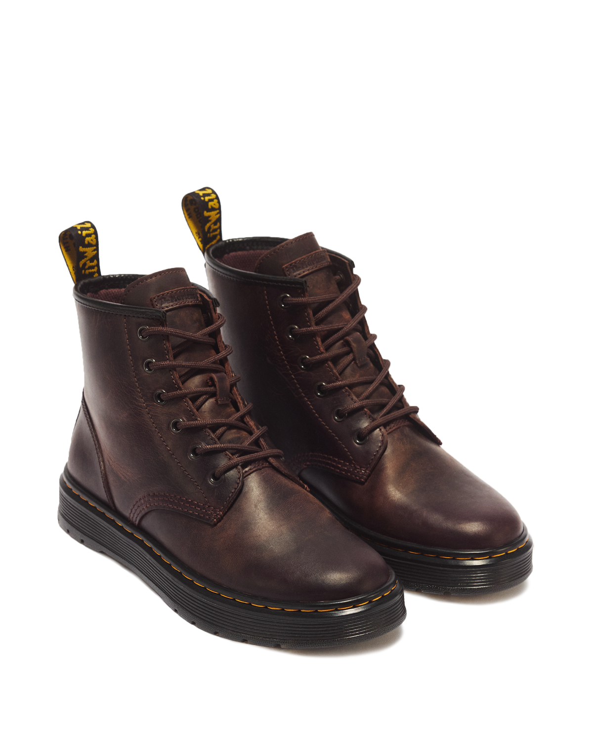 Brookline Chukka Crazy Horse Leather Ankle Boots in Dark Brown