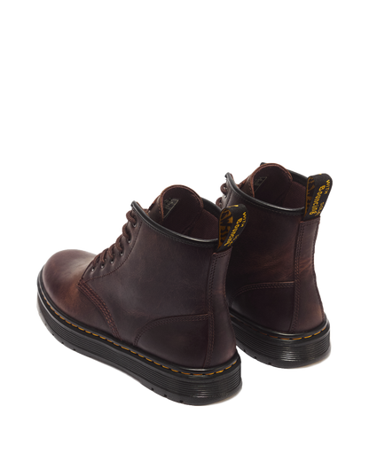 Brookline Chukka Crazy Horse Leather Ankle Boots in Dark Brown