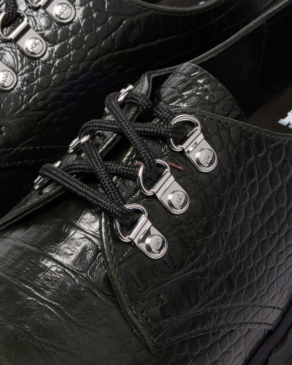 1461 BEX STEEL TOE LEATHER SHOES in Forest Green