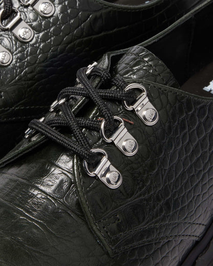 1461 BEX STEEL TOE LEATHER SHOES in Forest Green