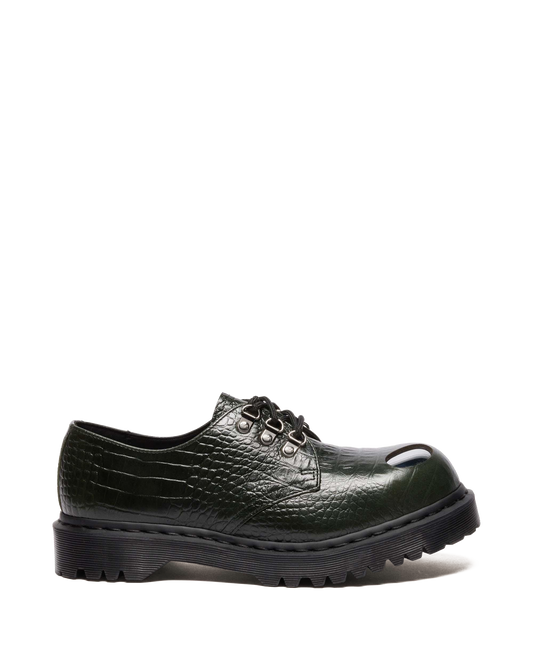 1461 BEX STEEL TOE LEATHER SHOES in Forest Green