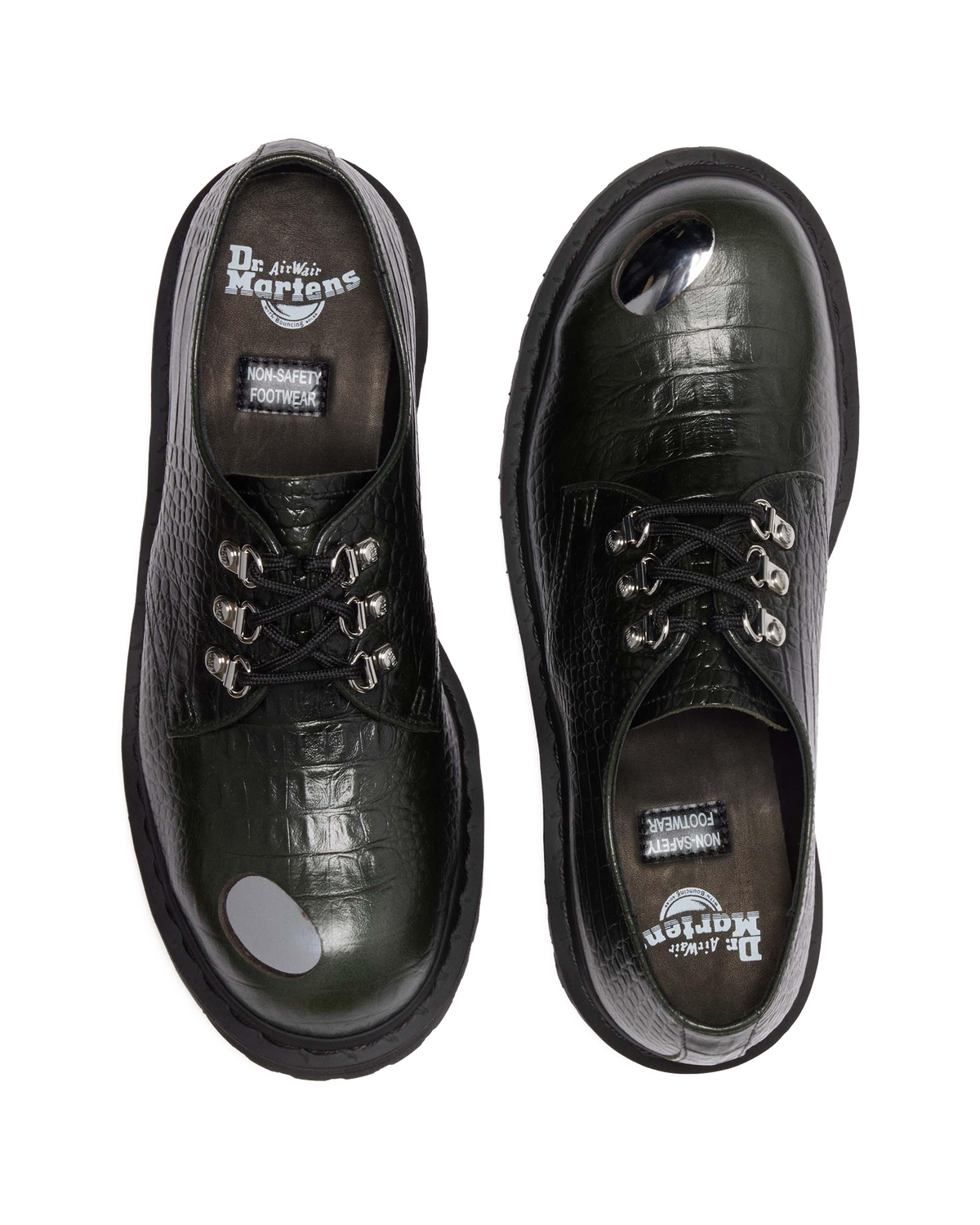 1461 BEX STEEL TOE LEATHER SHOES in Forest Green