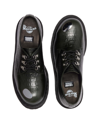 1461 BEX STEEL TOE LEATHER SHOES in Forest Green