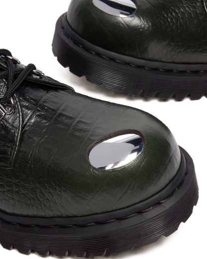 1461 BEX STEEL TOE LEATHER SHOES in Forest Green