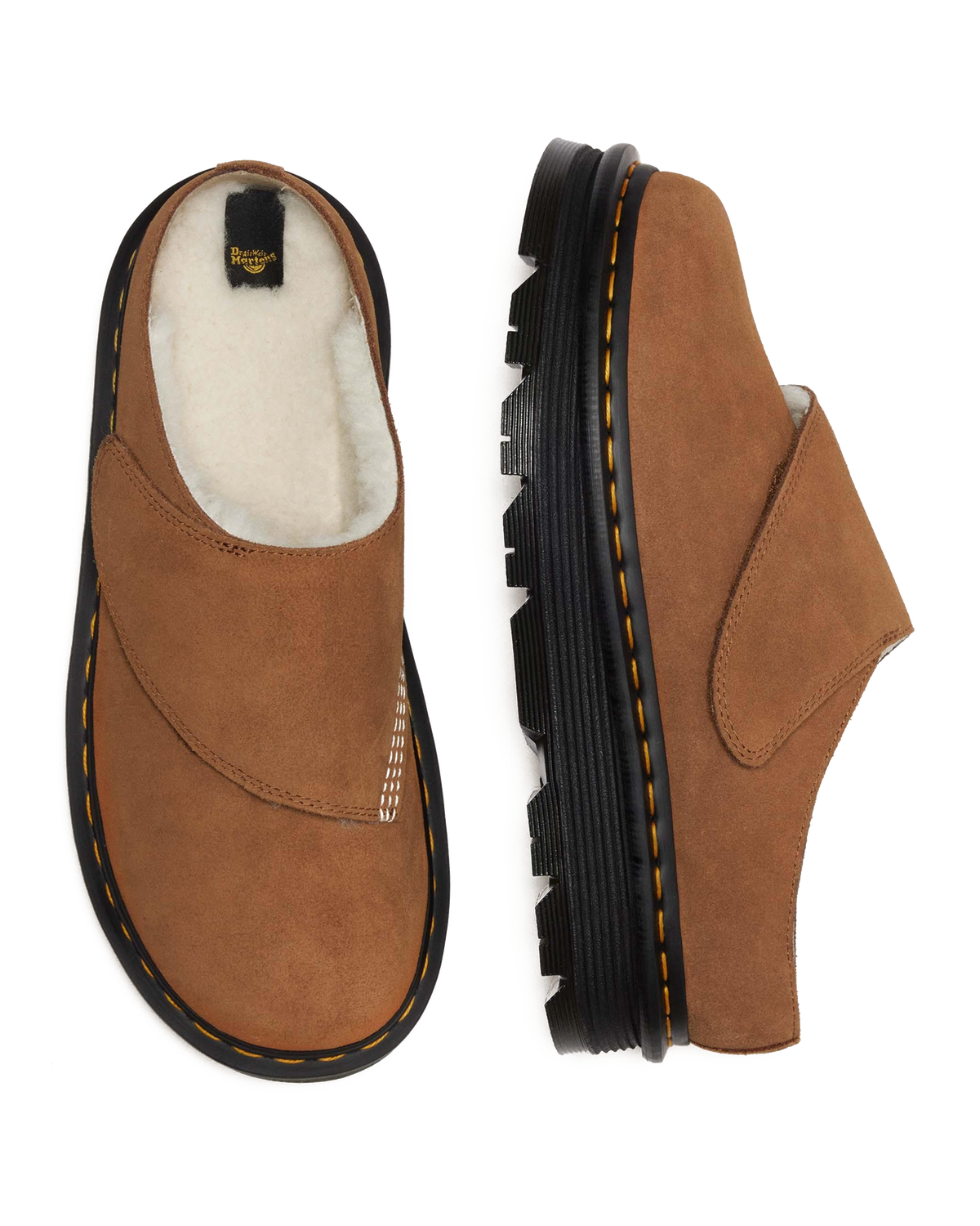 Zebzag AnyWair Warm Lined Suede Mules in Desert Brown