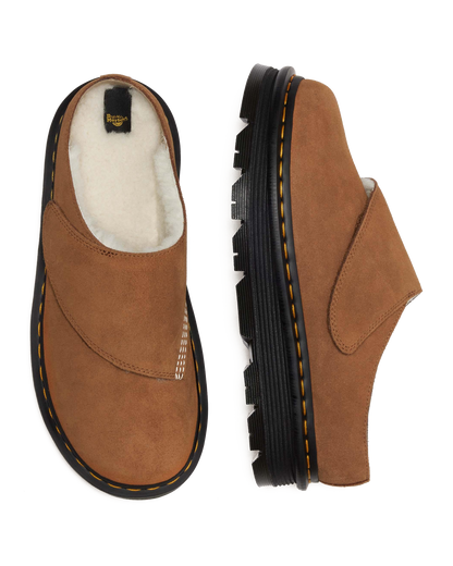 Zebzag AnyWair Warm Lined Suede Mules in Desert Brown