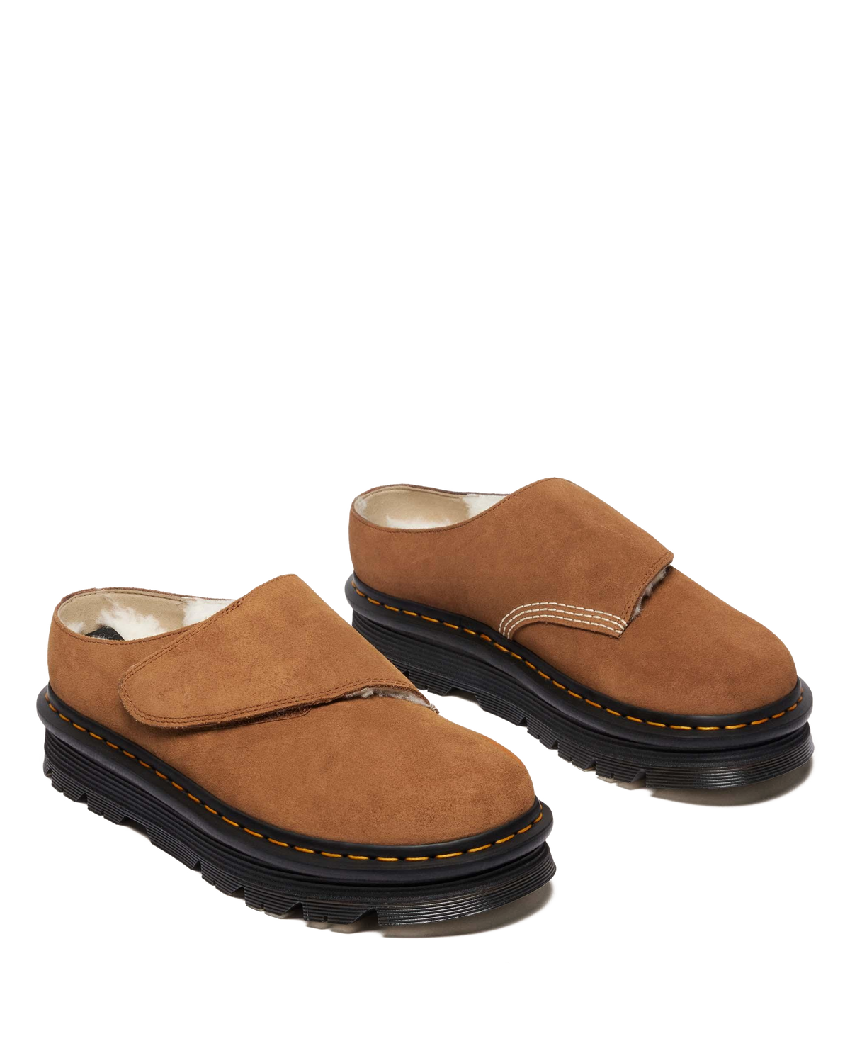 Zebzag AnyWair Warm Lined Suede Mules in Desert Brown