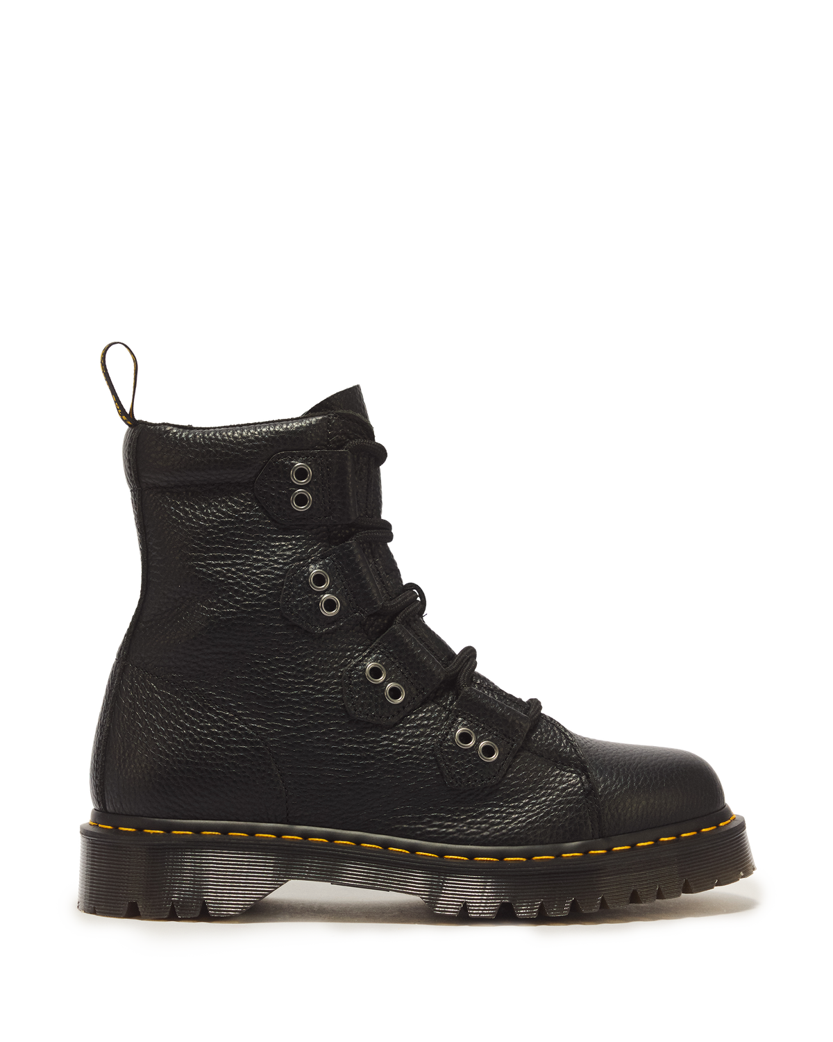 1460 BEX LACE-TO-TOE SOFT LEATHER BOOTS in Black Milled Nappa