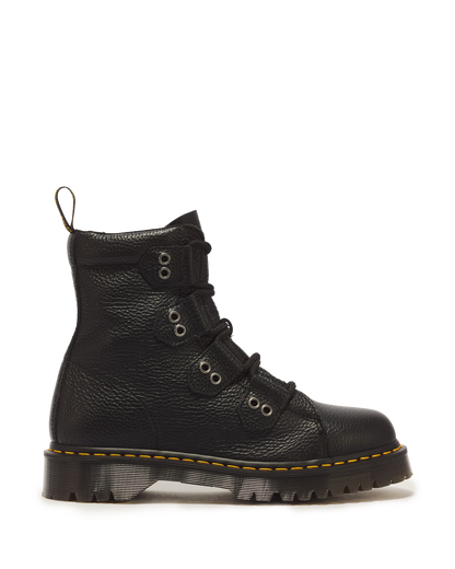1460 BEX LACE-TO-TOE SOFT LEATHER BOOTS in Black Milled Nappa