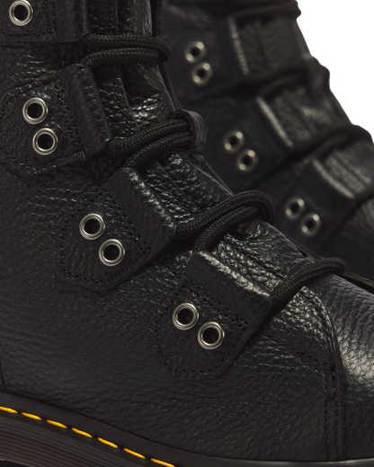 1460 BEX LACE-TO-TOE SOFT LEATHER BOOTS in Black Milled Nappa