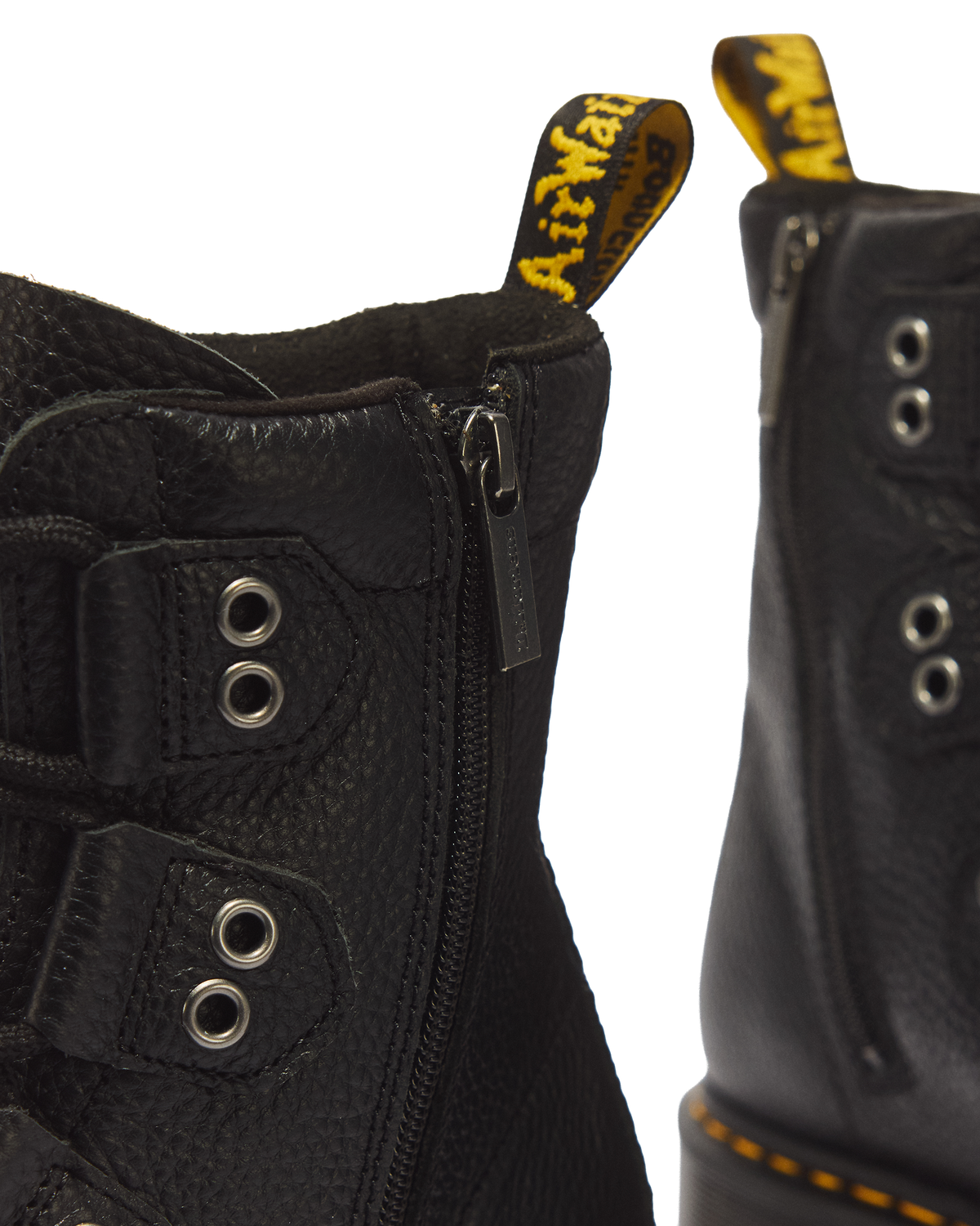 1460 BEX LACE-TO-TOE SOFT LEATHER BOOTS in Black Milled Nappa