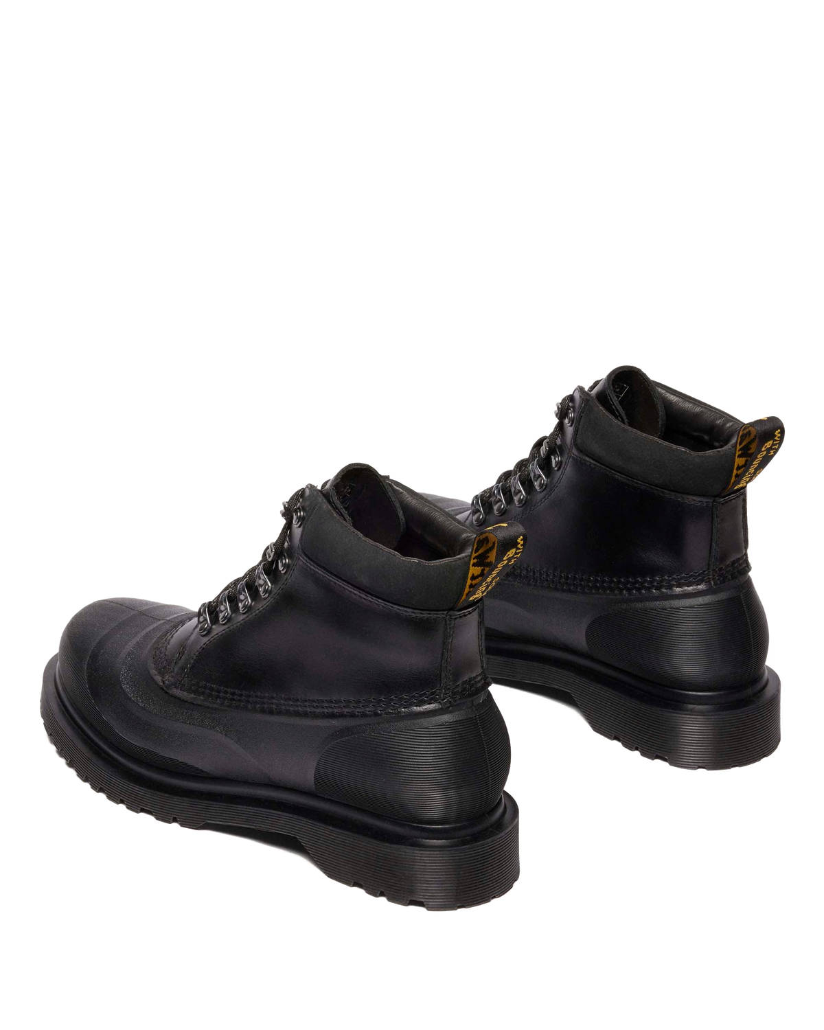 939 SUB FLEECE LINED LEATHER ANKLE BOOTS in Black