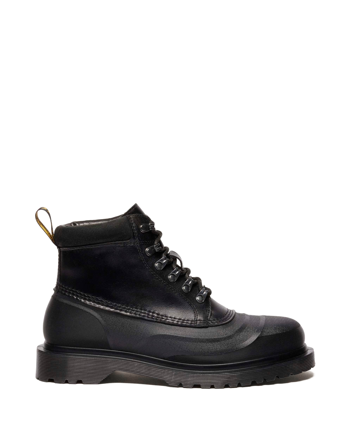 939 SUB FLEECE LINED LEATHER ANKLE BOOTS in Black