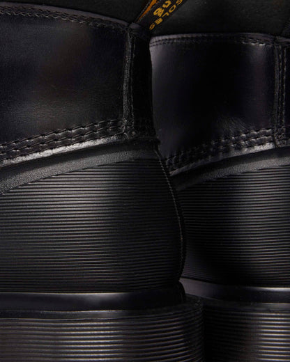 939 SUB FLEECE LINED LEATHER ANKLE BOOTS in Black
