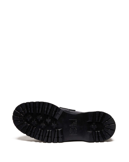 Penton Brogue Emboss Leather Loafers in Black