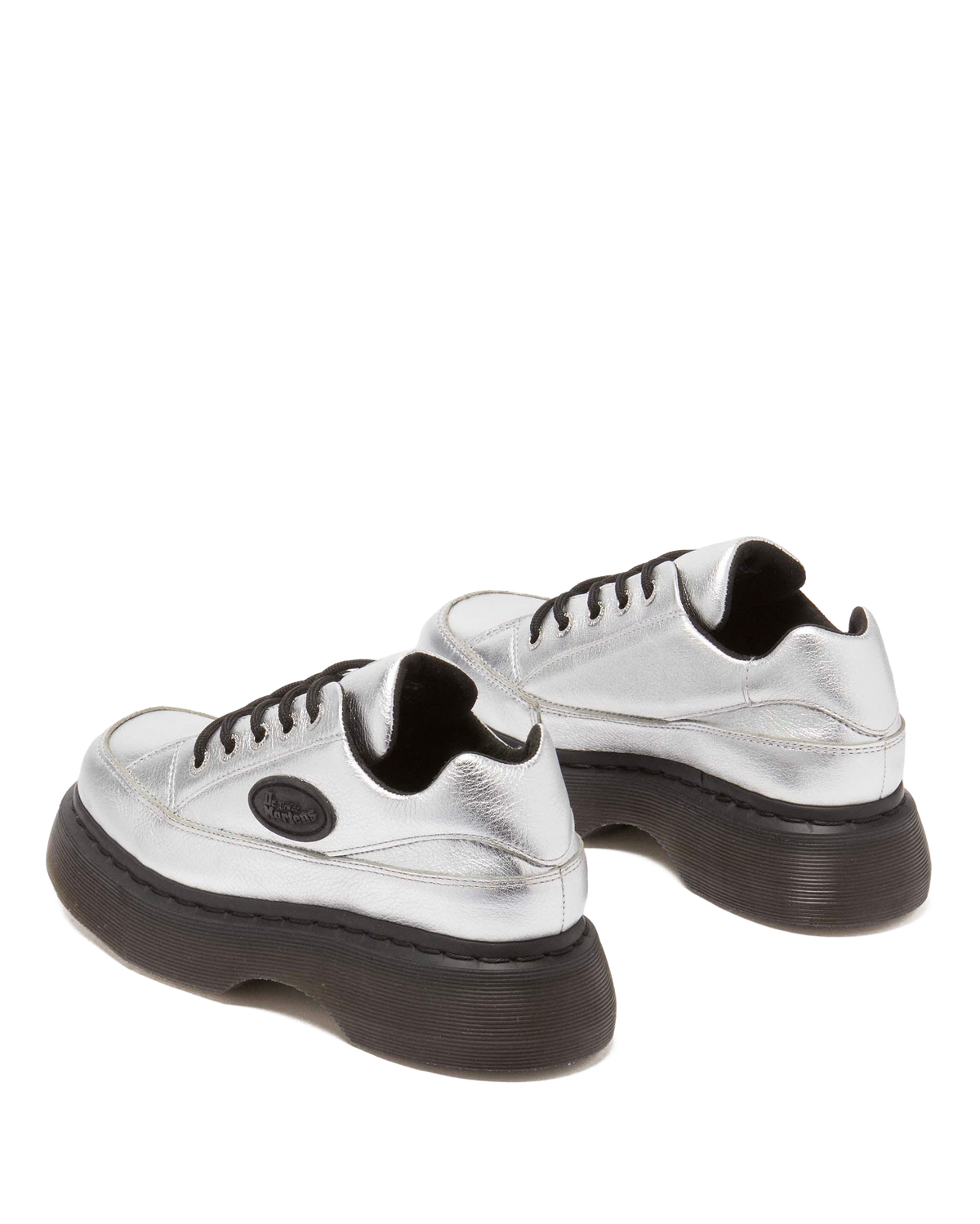 Buzz 5-eye metalic leather shoes in Metallic