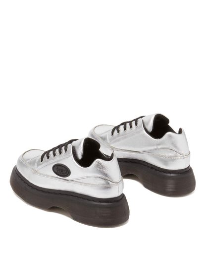 Buzz 5-eye metalic leather shoes in Metallic