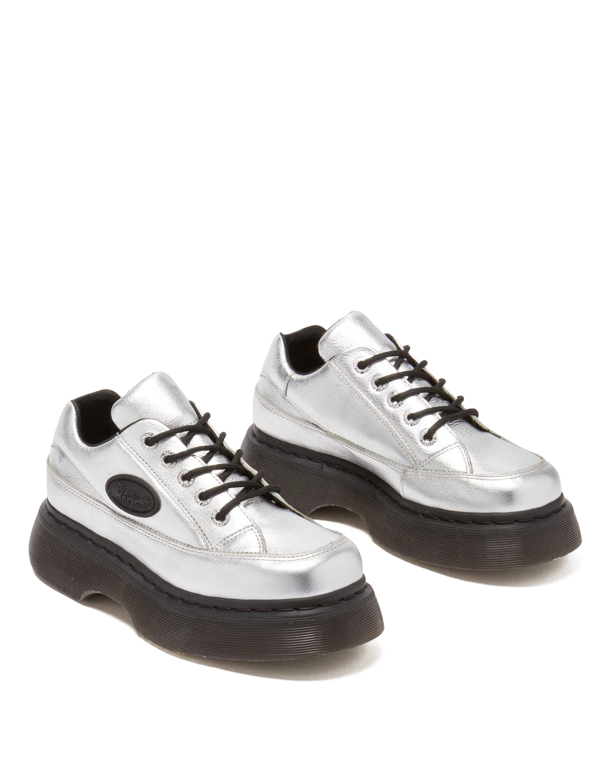 Buzz 5-eye metalic leather shoes in Metallic