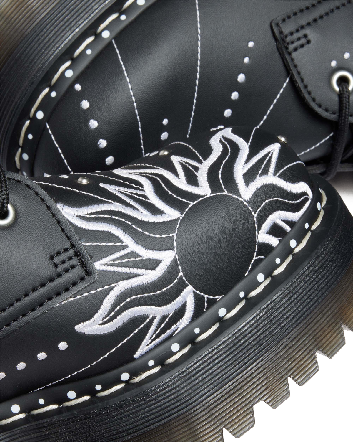 Jadon Hi Solar Flare Reclaimed Leather Platform Boots in Black