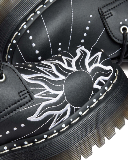 Jadon Hi Solar Flare Reclaimed Leather Platform Boots in Black