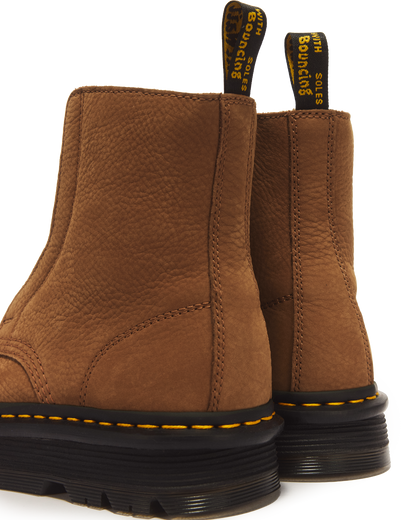 ZEBZAG LACELESS WARM LINED SLIP ON NUBUCK BOOTS in Desert Brown