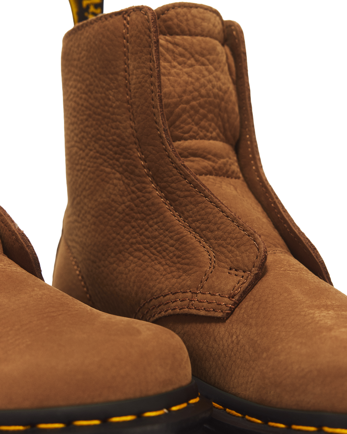 ZEBZAG LACELESS WARM LINED SLIP ON NUBUCK BOOTS in Desert Brown