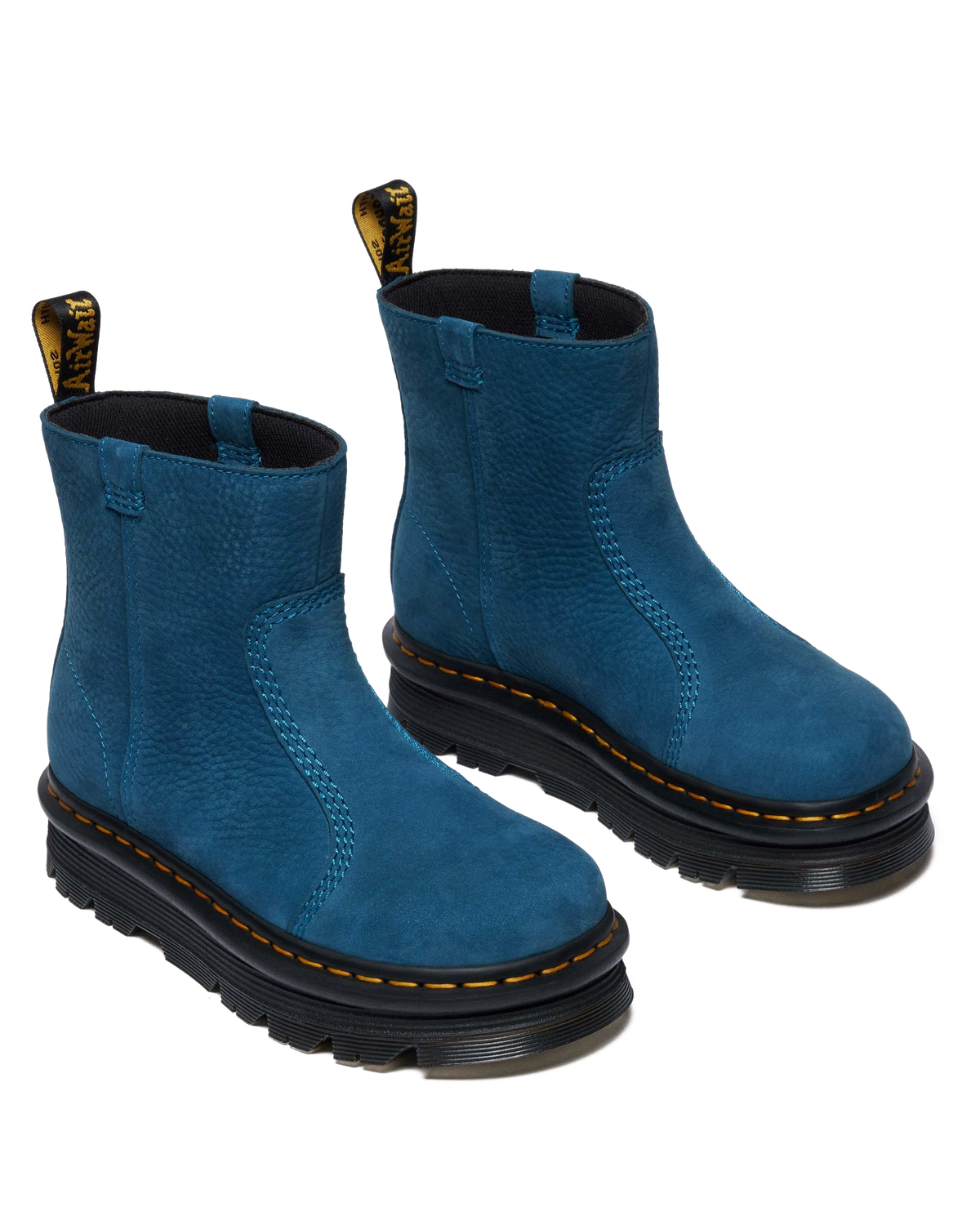 Zebzag Rigger Slip On Nubuck Boots in Neptune Blue