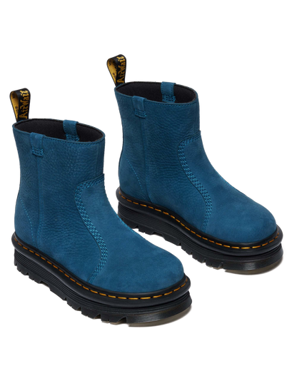 Zebzag Rigger Slip On Nubuck Boots in Neptune Blue