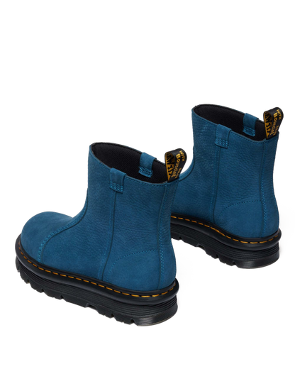 Zebzag Rigger Slip On Nubuck Boots in Neptune Blue