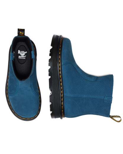 Zebzag Rigger Slip On Nubuck Boots in Neptune Blue