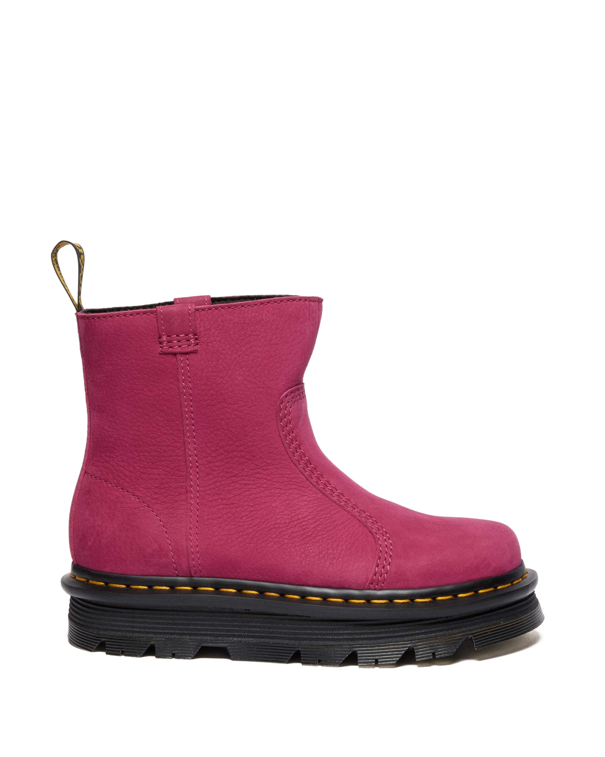 Zebzag Rigger Slip On Nubuck Boots in Fuchsia Pink