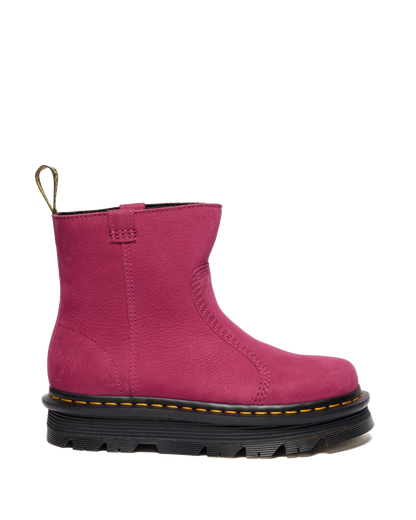 Zebzag Rigger Slip On Nubuck Boots in Fuchsia Pink