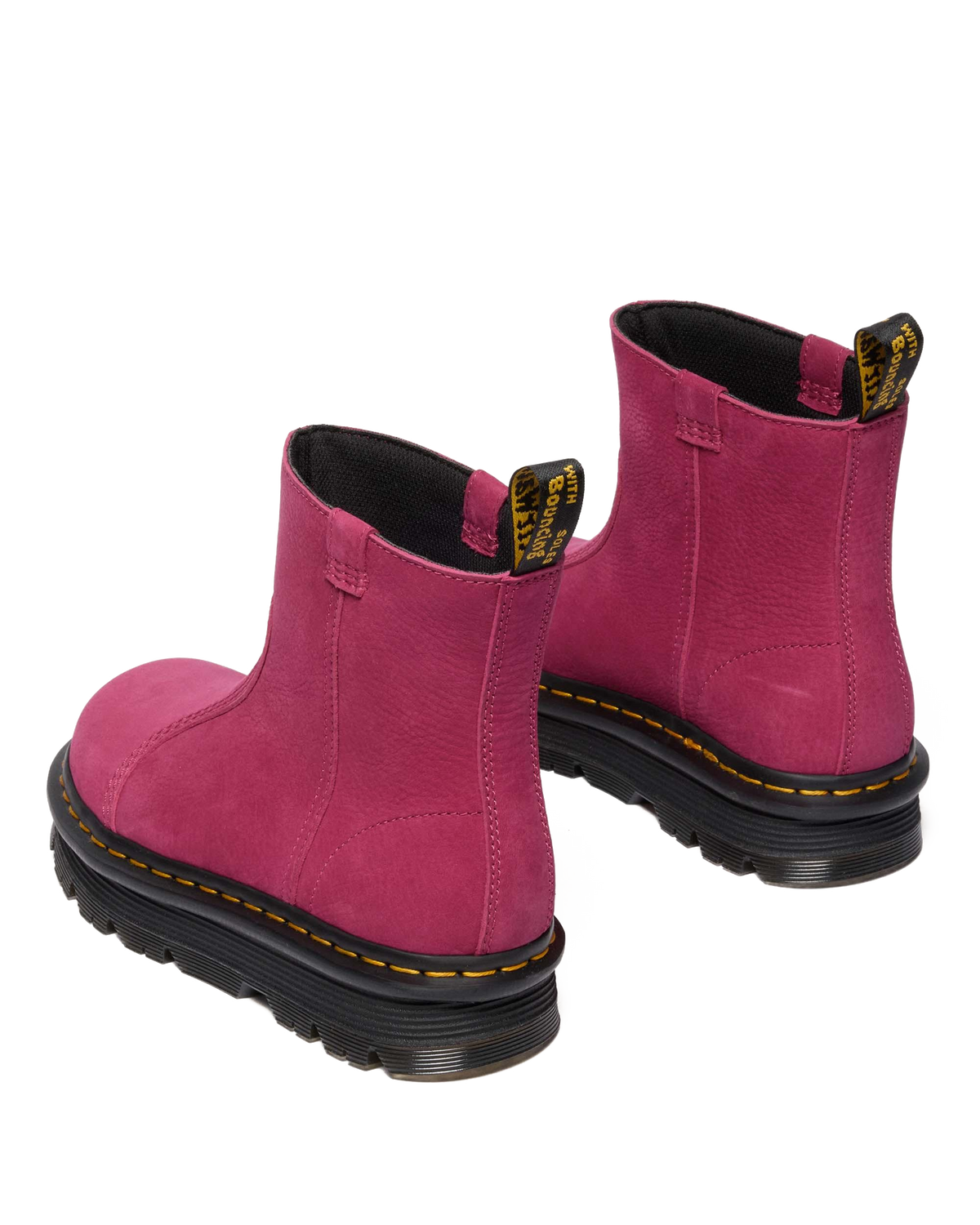 Zebzag Rigger Slip On Nubuck Boots in Fuchsia Pink