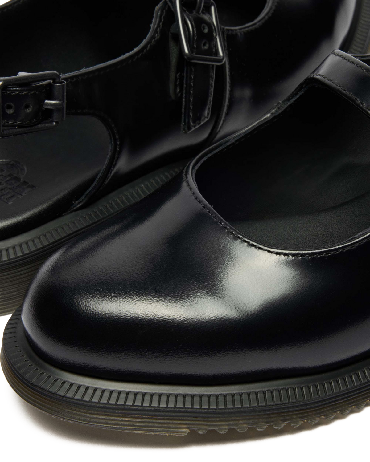 Madaline Mary Jane Smooth Leather Sling Back Shoes in Black