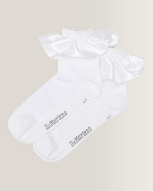 Frill Organic Cotton Blend Socks in White