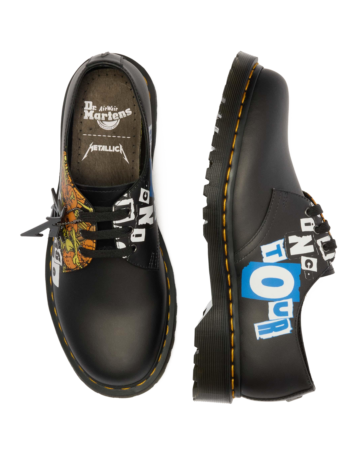 1461 Metallica Shoes in White+multi