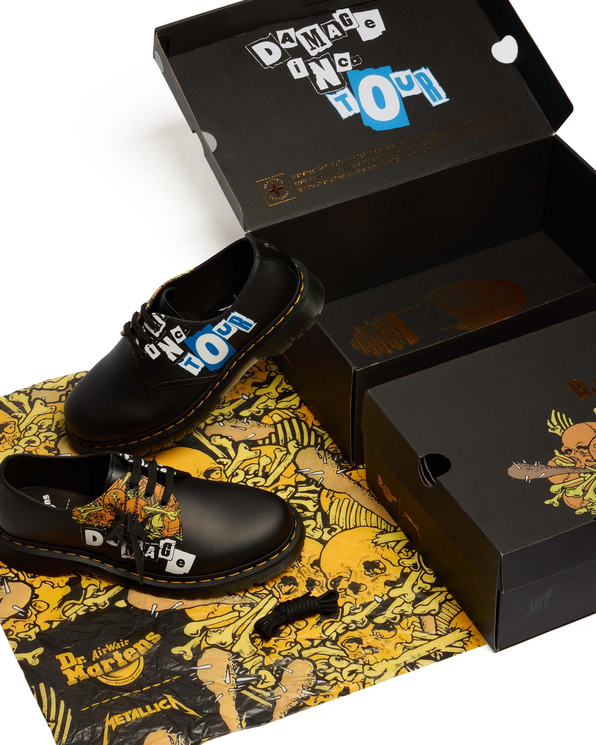 1461 Metallica Shoes in White+multi